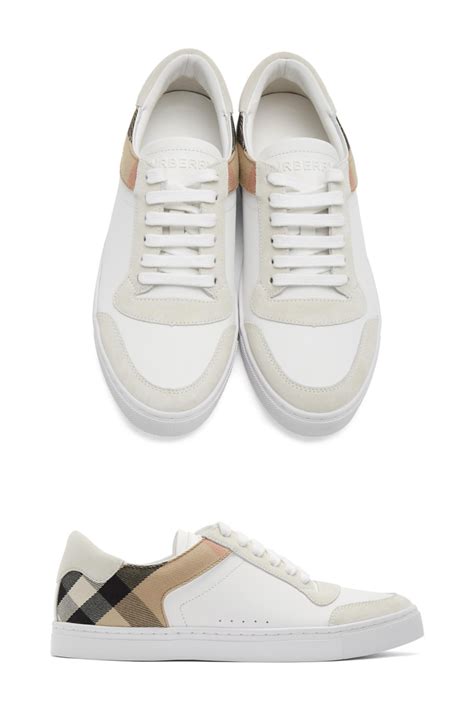 burberry mens white sneakers|Burberry reeth high top sneakers.